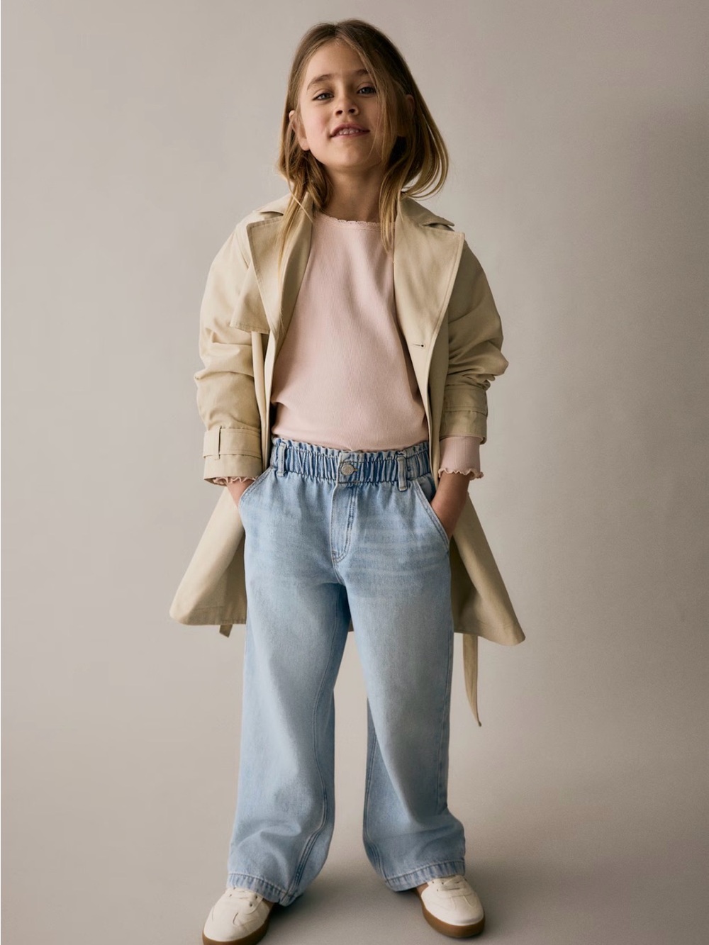 H&M Daisy Wide Leg Paper-Bag Jeans